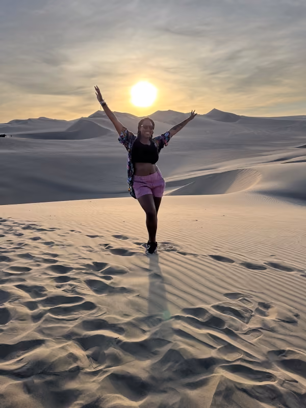 Among desert dunes.