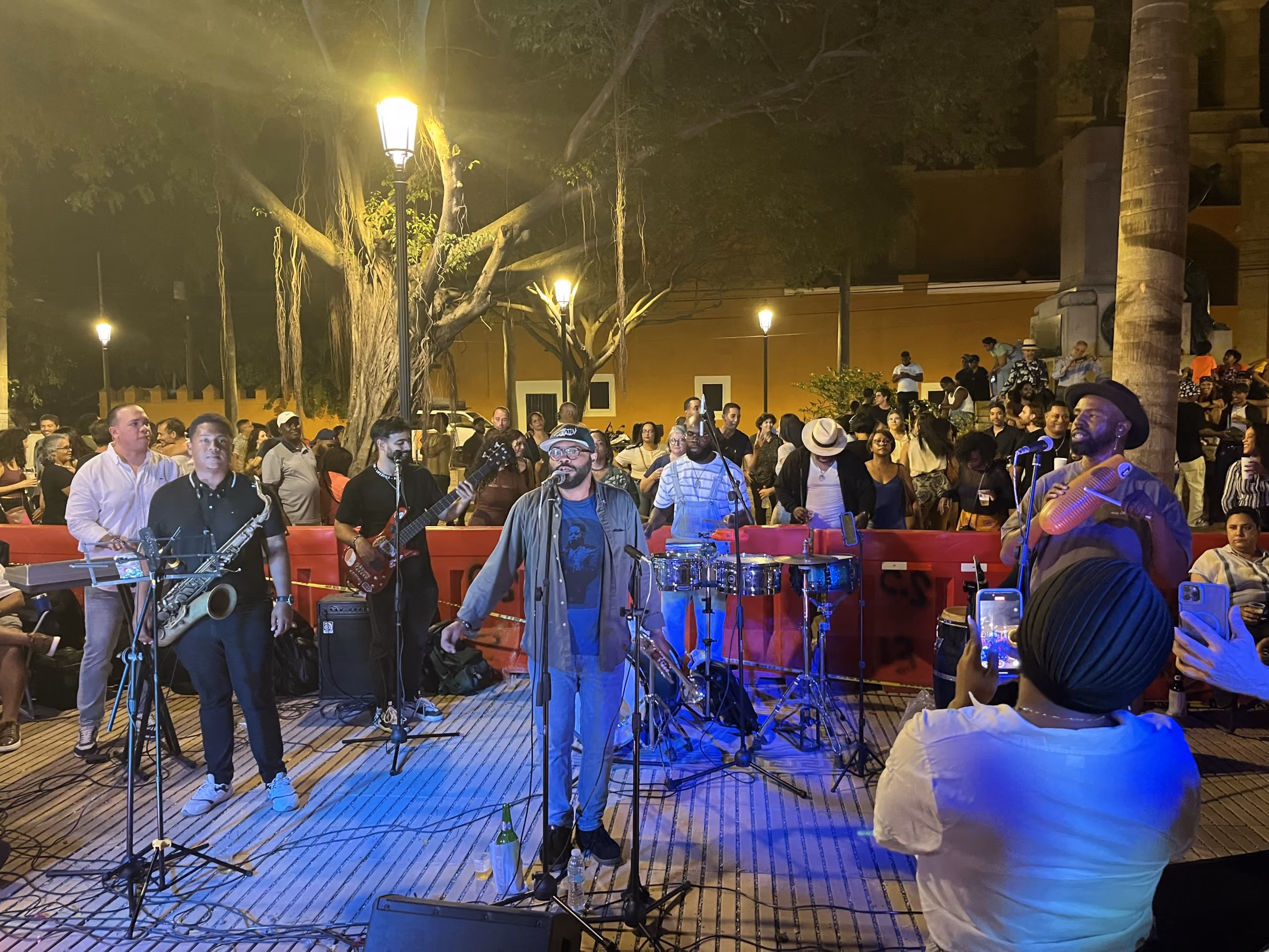 Dancing in the street to the rhythm of Merengue, Salsa and Bachata